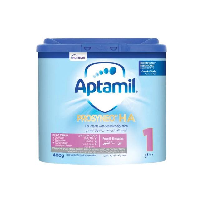 Aptamil Prosyneo HA Stage 1 – Hypoallergenic Infant Formula (0–6 Months) – 400g Hover Image