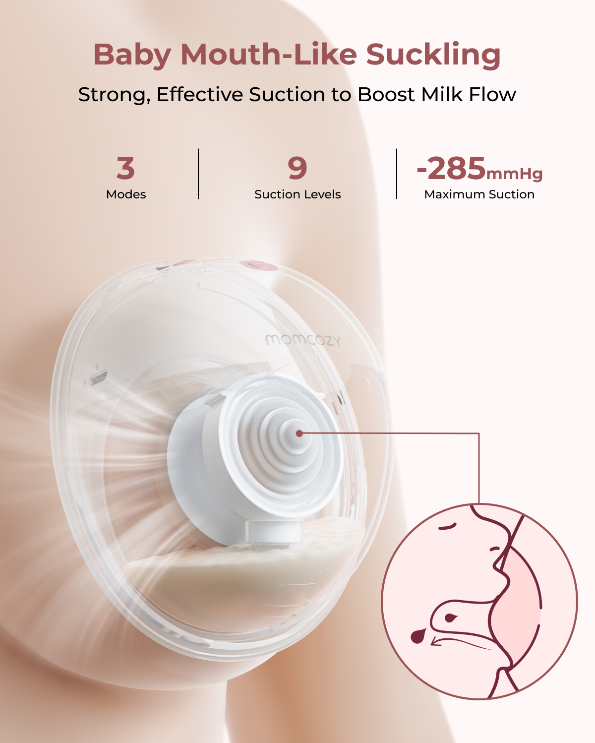 Feeding Bundle: M5 Smart Wearable Breast Pump and  120 Breastmilk Storage Bags and Nursing Bra YN21