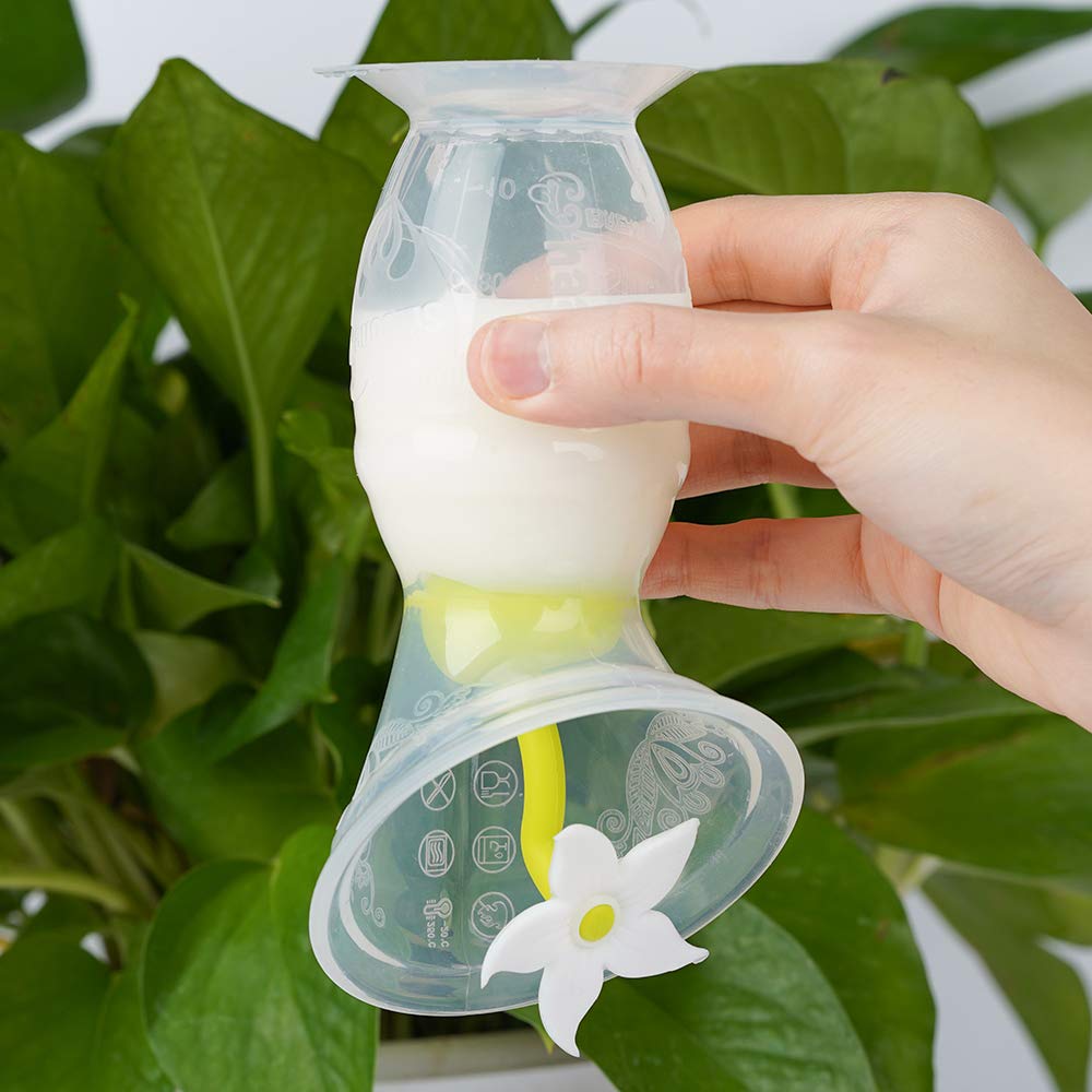 Haakaa 150ml Silicone Breast Pump & Flower Stopper Set