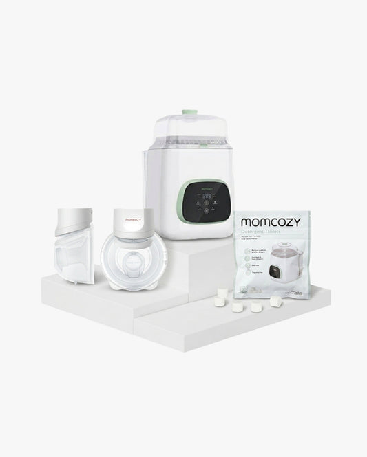 Pump & Clean Bundle: S12 Pro Quick Breast Pump and Bottle Washer and Washing Block