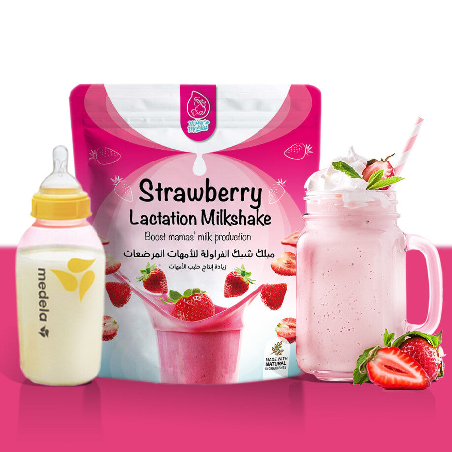Milky Makers® Strawberry Lactation Milkshake – Sip, Support & Shine