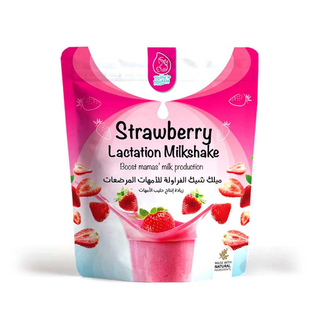 Milky Makers® Strawberry Lactation Milkshake – Sip, Support & Shine