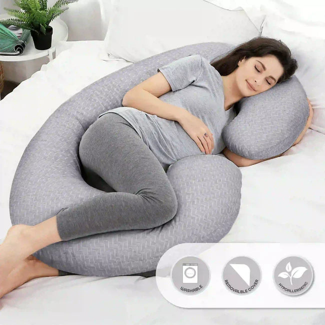 Moon Ultimate Comfort 4-in-1 Maternity Pillow – Grey Hover Image