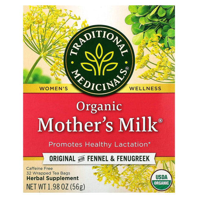 Organic Mother’s Milk® Lactation Tea – 32 Wrapped Tea Bags (56g) Hover Image