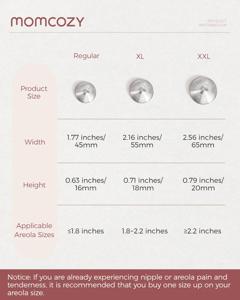 Momcozy Original 999 Silver Nipple Shields