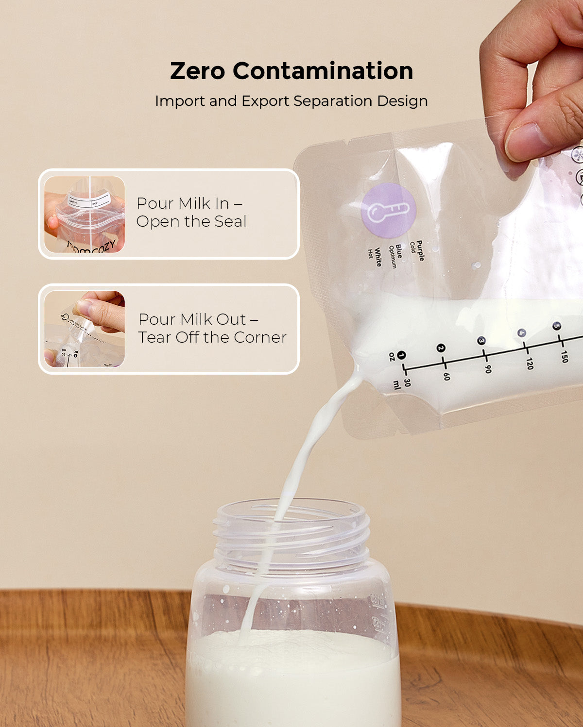 Momcozy Breast Pump M5 Smart + 120 Breastmilk Storage Bags