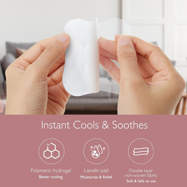 Momcozy Nursing Pads, Cooling Instant Hydrogel Nipple Pads Relief for Sore Nipples Main Image
