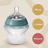 Tommee Tippee Closer to Nature Silicone Baby Bottle - 5oz, Pack of 2