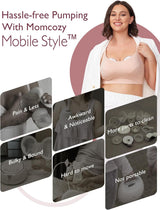 Momcozy M6 Wearable Breast Pump Mobile Style - Maroon Double