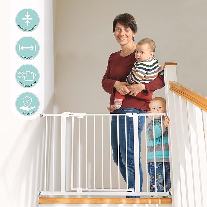 MOON Safety Gate – Adjustable Width 74.5–86 cm | Pressure Mounted