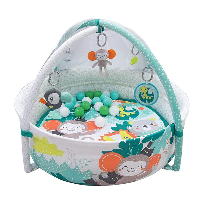 MOON Jungle Friends Baby Pool Mat with Mosquito Net Hover Image