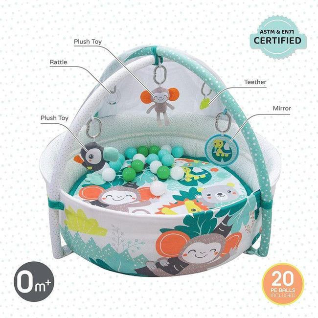 MOON Jungle Friends Baby Pool Mat with Mosquito Net Main Image