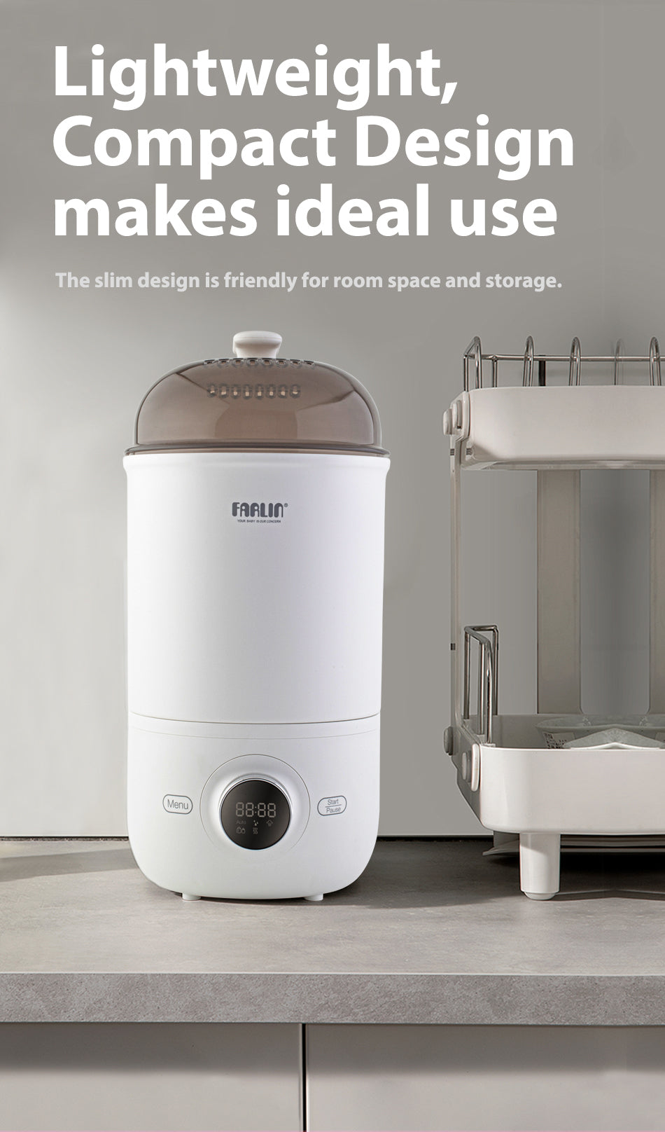 Farlin Digital Bottle Sterilizer – 4-in-1 Multi-Function