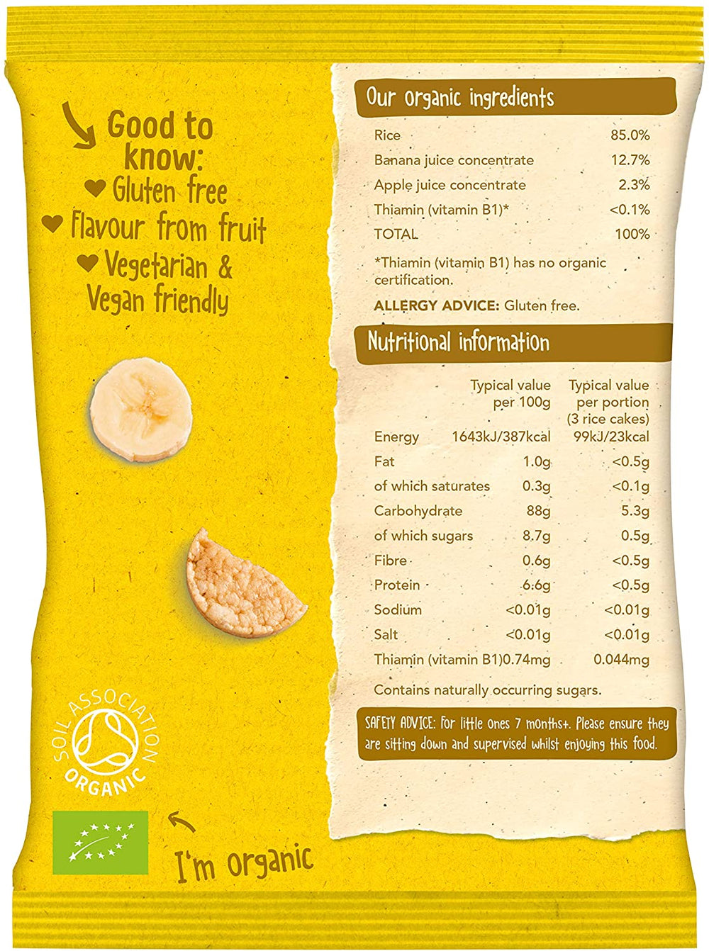 Organix Banana Rice Cake Clouds