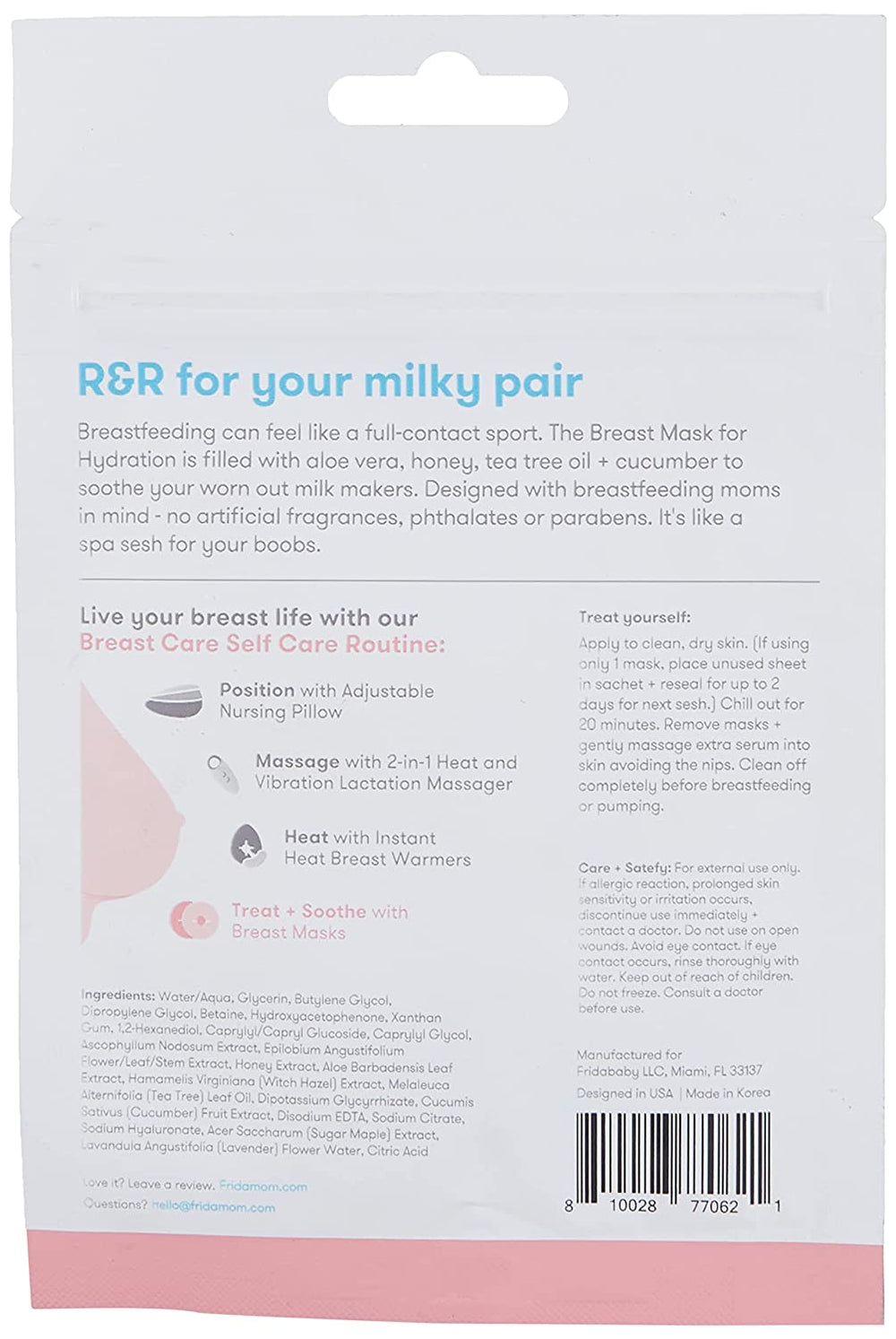 Frida Mom Breast Mask for Hydration Skin Care