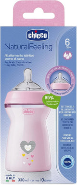 Chicco Natural Feeling Bottle 6+ Months 330 ml