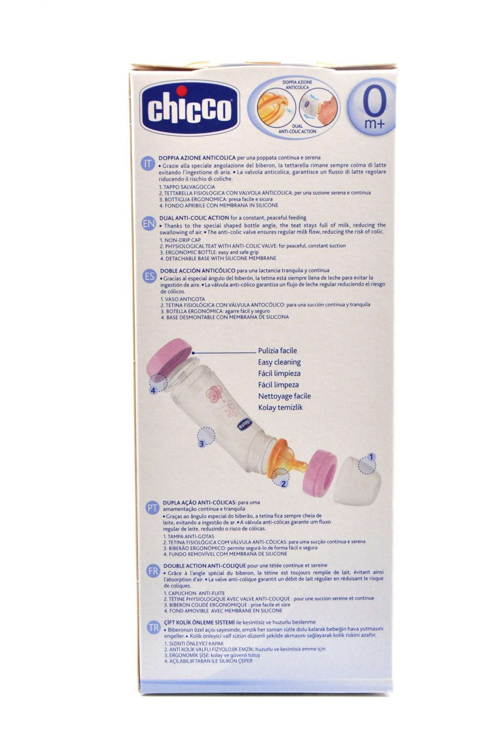 Chicco Feeding Bottle Angled 250 ml Regular Latex