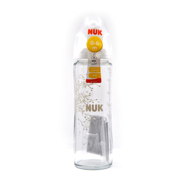 NUK Classic Glass Bottle  Silicone Size 1 240ml Hover Image