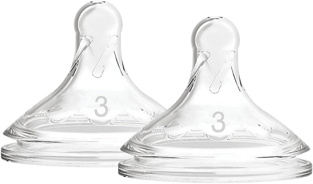 Dr. Brown's Level 3 Wide-Neck Nipple 2-Pack for Babies 6M+