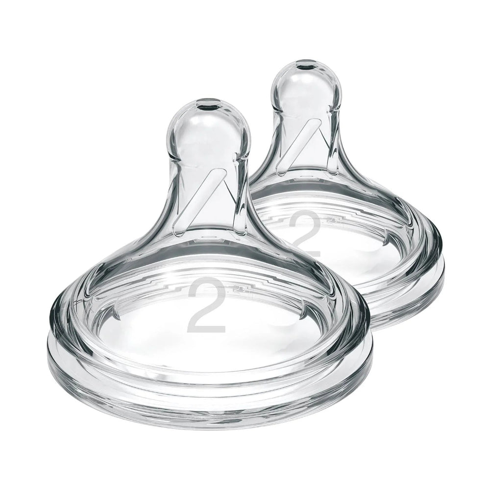 Dr. Brown's Natural Flow Level 2 Wide Neck  Silicone Nipple 2-Pack