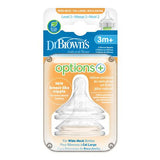 Dr. Brown's Natural Flow Level 2 Wide Neck  Silicone Nipple 2-Pack