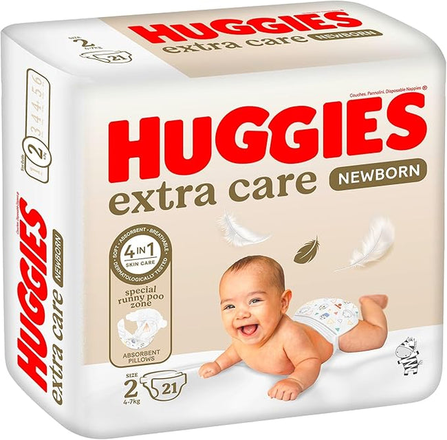 Huggies Diaper Extra Care Newborn Size 2 (21's) Hover Image