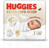 Huggies Extra Care Diaper Newborn Size 1 (21's)
