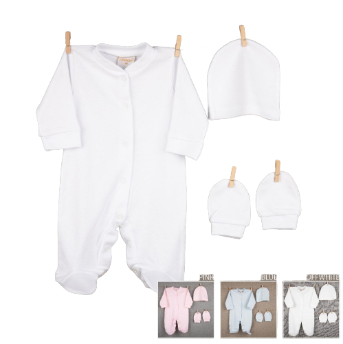 Londony Newborn Baby Overall + Cap & Mittens