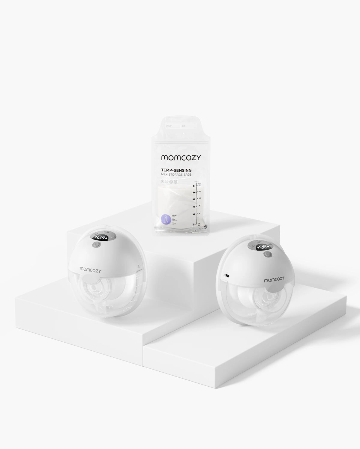 Momcozy Breast Pump M5 Smart + 120 Breastmilk Storage Bags