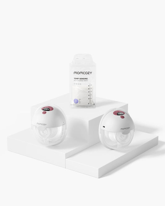 Momcozy Breast Pump M5 Smart + 120 Breastmilk Storage Bags