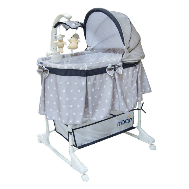 MOON Soffy - 4 in 1 convertible cradle -Grey Star Hover Image