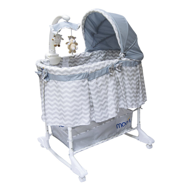 MOON Soffy 4-in-1 Convertible Cradle – Grey Line Hover Image