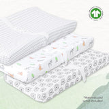 MOON 3-in-1 Organic Cotton Changing Pad Sheets – Pack of 3