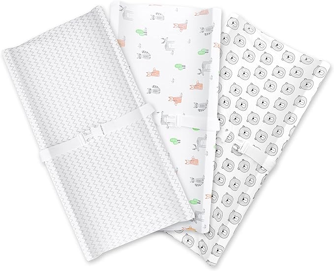 MOON 3-in-1 Organic Cotton Changing Pad Sheets – Pack of 3