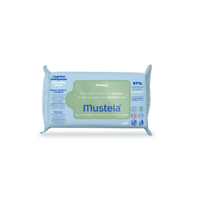 Mustela Cleansing Wipes – 60pcs Hover Image