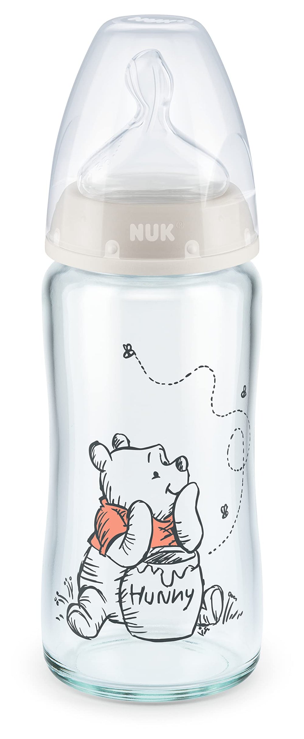 NUK First Choice+ Anti-Colic Baby Bottle – Winnie the Pooh, 300ml