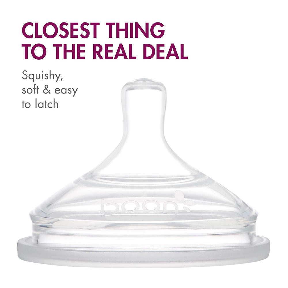 Tomy Boon Nursh Silicone Bottle Nipple Slow Flow