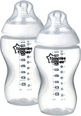 Tommee Tippee Closer To Nature PP Feeding Bottle Clear 2x340ml