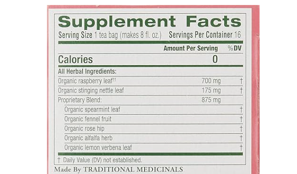 Traditional Medicinals Organic Pregnancy Tea – Raspberry Leaf Tea Bags Main Image