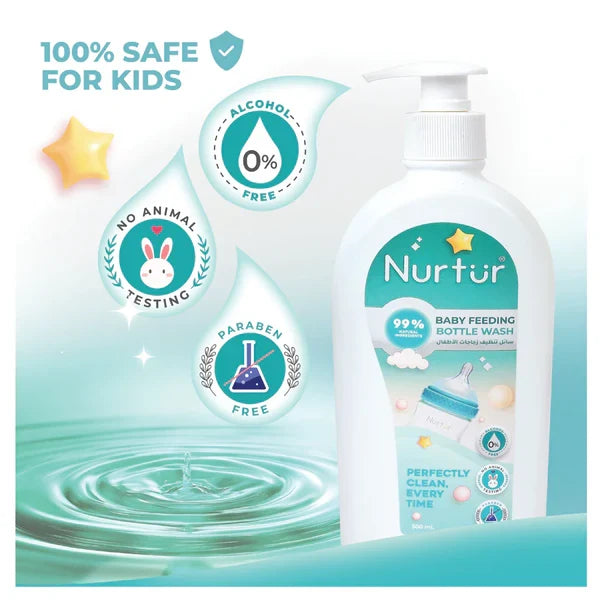 Nurtur Organic Baby Bottle & Accessories Liquid Cleanser Alcohol-Free 500 ml