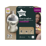 Tommee Tippee Closer to Nature Feeding Bottle, 260ml x 2  - Clear