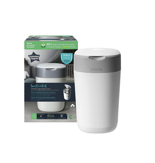Tommee Tippee Twist & Click Advance Nappy Bin Hover Image