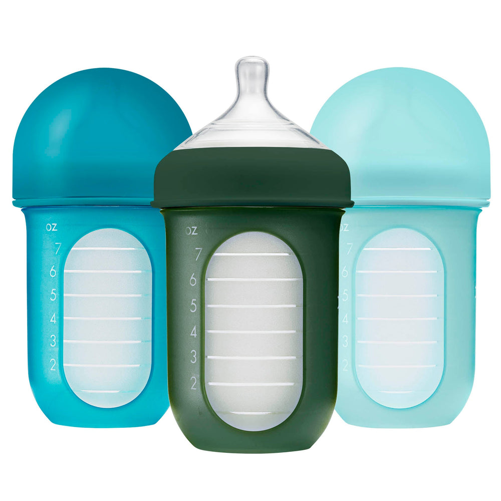 Tomy Boon Nursh Silicone Pouch Bottle 8oz – 3 Pack