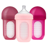 Tomy Boon Nursh Silicone Pouch Bottle 8oz – 3 Pack
