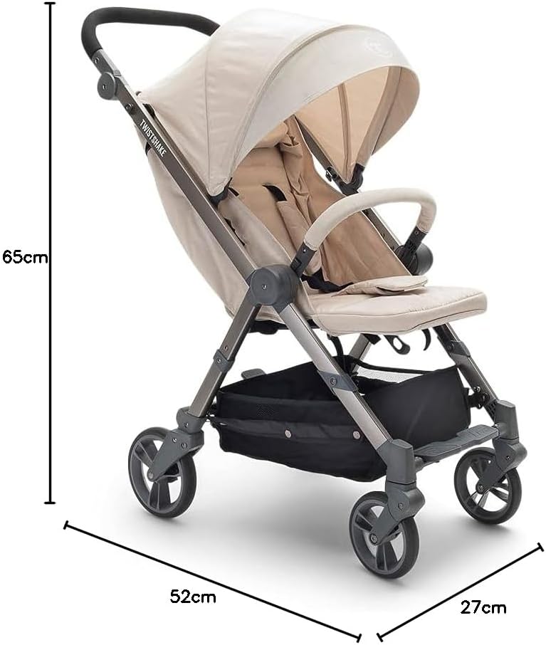 Twistshake Baby Stroller, Lightweight Foldable Pram, Compact Pushchair, Suitable for Newborn to 22kg