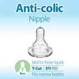Dr. Brown's Y-Cut Silicone Narrow Nipple, 2-Pack (9M+)