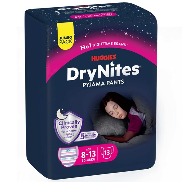 Huggies DryNites Pyjama Pants Teen 8-13Years Hover Image