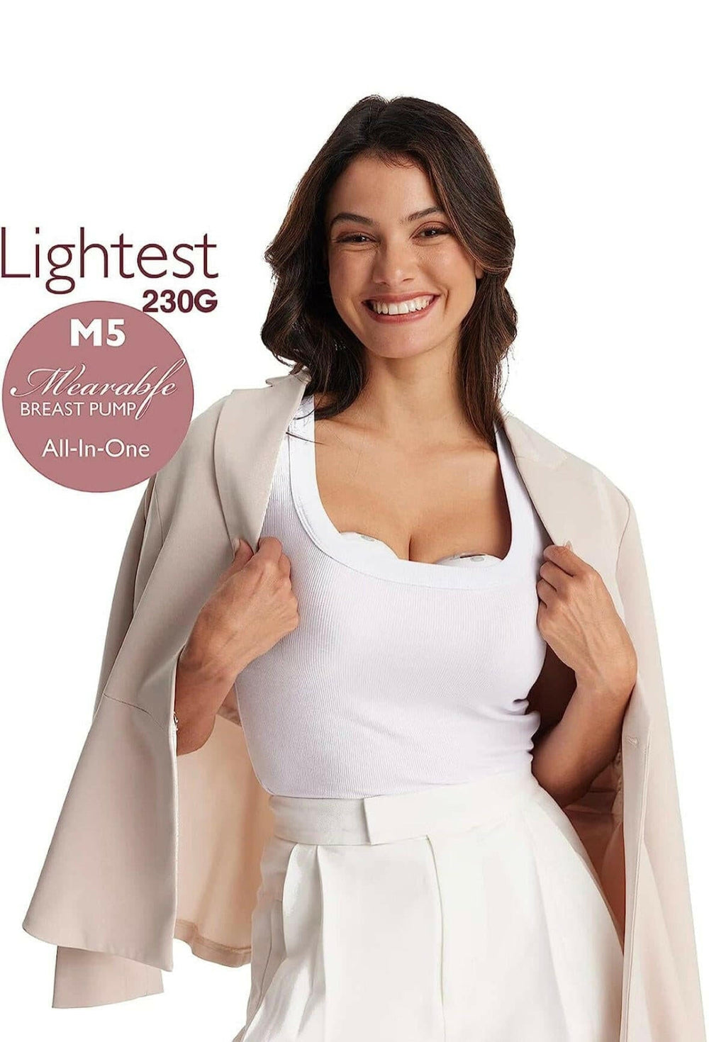 Momcozy Wearable Breast Pump M5 (Double) Grey