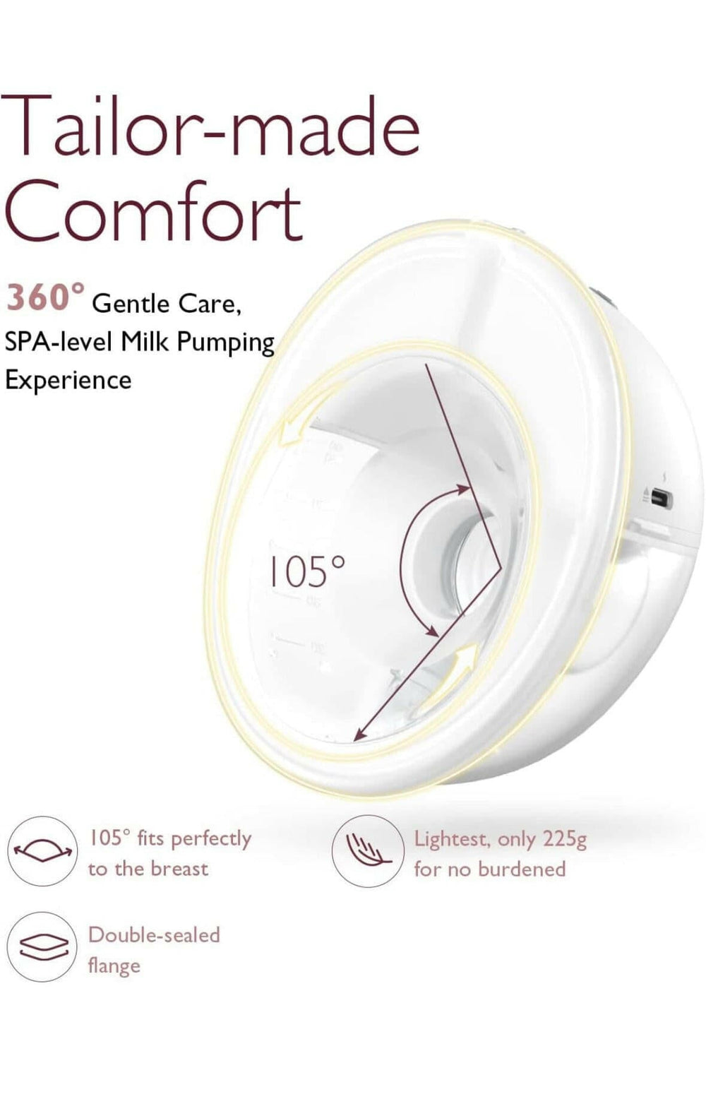 Momcozy M5 Double Breast Pump - Maroon