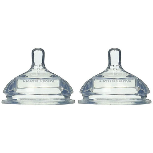Comotomo Replacement Silicone Nipple-Slow Flow-2/ pack Hover Image